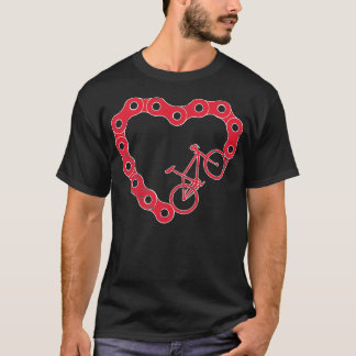 Mountain Bikecyclist Valentines  T-Shirt