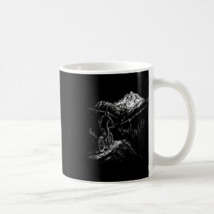 Mountain Biker Ascending Art Biking Aesthetic Moun Coffee Mug