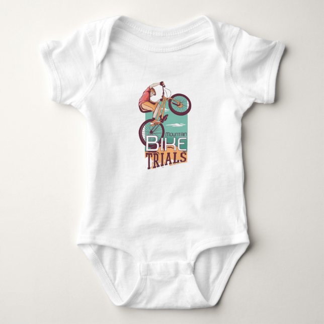 Mountain Biker Baby Bodysuit (Front)