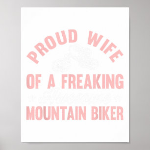 Mountain Biker Bike Mtb Biking Bicycle Cycling Wif Poster
