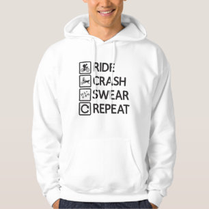 Mountain Biker Biking Repeat Downhill MTB Gift Hoodie