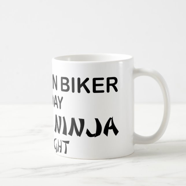 Mountain Biker Deadly Ninja by Night Coffee Mug (Right)