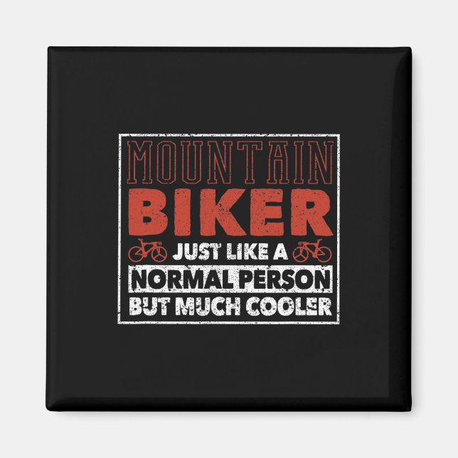 Mountain Biker Definition Funny Cycling Mtb Downhi Magnet (Front)