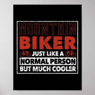 Mountain Biker Definition Funny Cycling Mtb Downhi Poster