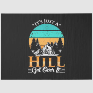 Mountain Biker Get Over Hill Tissue Paper