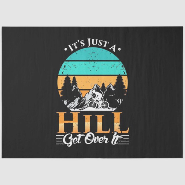 Mountain Biker Get Over Hill Tissue Paper (Front)