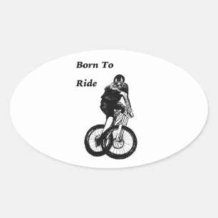 Mountain Biker MTB BMX CYCLIST Cyclo cross Oval Sticker