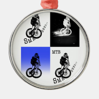 Mountain Biker MTB BMX CYCLIST Stickers Metal Ornament