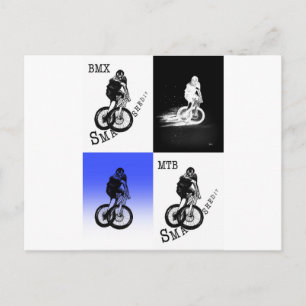 Mountain Biker MTB BMX CYCLIST Stickers Postcard