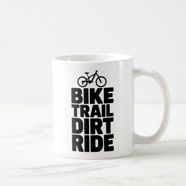 Mountain Biker Silhouette Adventure Design Coffee Mug (Right)