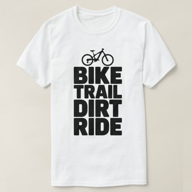 Mountain Biker Silhouette Adventure Design T-Shirt (Design Front)