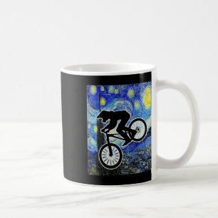 Mountain Biker Starry Night Mtb Van Gogh Mountain Coffee Mug