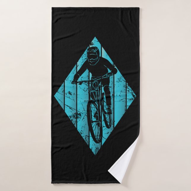 Mountain Biker Vintage Bath Towel (Bath Towel)