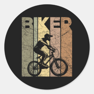 Mountain Biker Vintage Mtb Retro Mountain Biking Classic Round Sticker