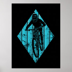Mountain Biker Vintage Poster