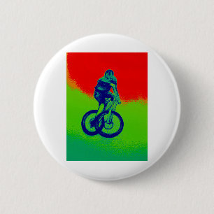 Mountain Biking 6 Cm Round Badge