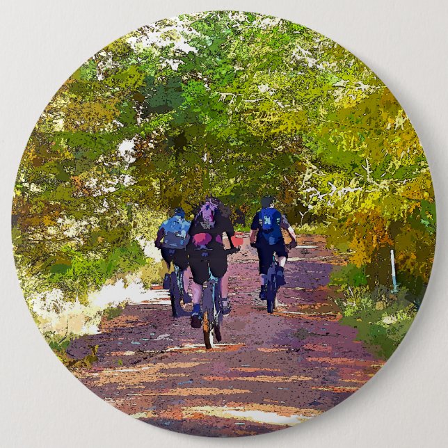 MOUNTAIN BIKING 6 CM ROUND BADGE (Front)