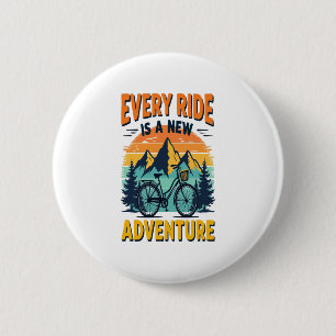 Mountain Biking Adventure 6 Cm Round Badge