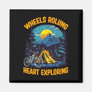 Mountain Biking Adventure Camping Wheels Rolling E Magnet