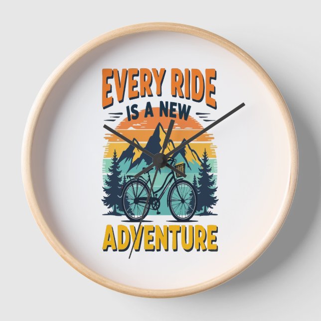 Mountain Biking Adventure Clock (Front)