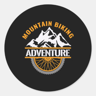 Mountain Biking Adventure Mtb Cycling Classic Round Sticker