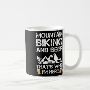 Mountain Biking And Beer Gift Mtb Funny Coffee Mug