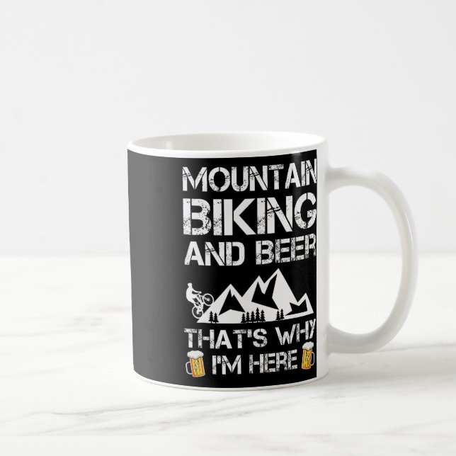 Mountain Biking And Beer Gift Mtb Funny  Coffee Mug (Right)