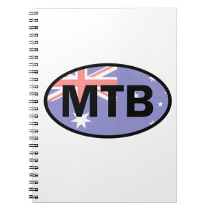 Mountain Biking Australia Flag Notebook