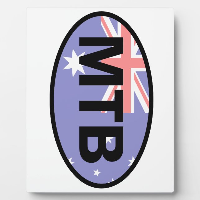 Mountain Biking Australia Flag Plaque (Front)