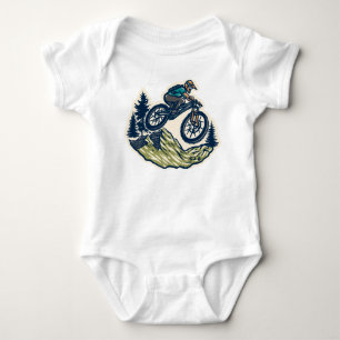 Mountain Biking Baby Bodysuit