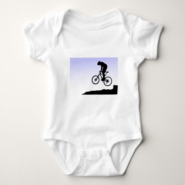 Mountain Biking Baby Bodysuit (Front)