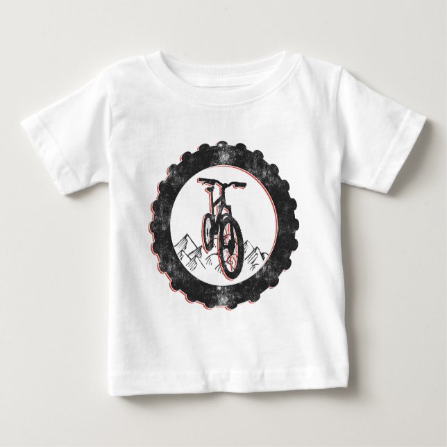 Mountain Biking Baby T-Shirt (Front)