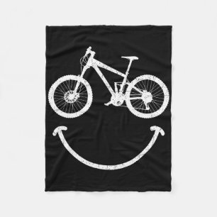 Mountain Biking - Bicycle Rider Cyclist Cycling Tr Fleece Blanket