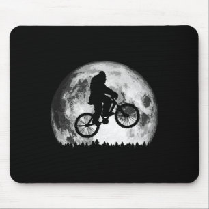 Mountain Biking Bigfoot Full Moon Trees And Bike R Mouse Pad