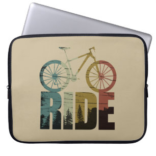 Mountain biking bikerider laptop sleeve