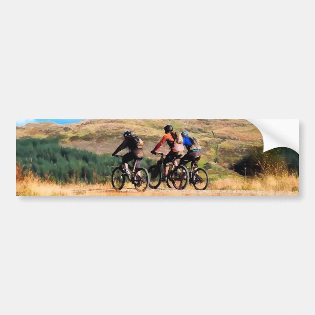MOUNTAIN BIKING BUMPER STICKER (Front)