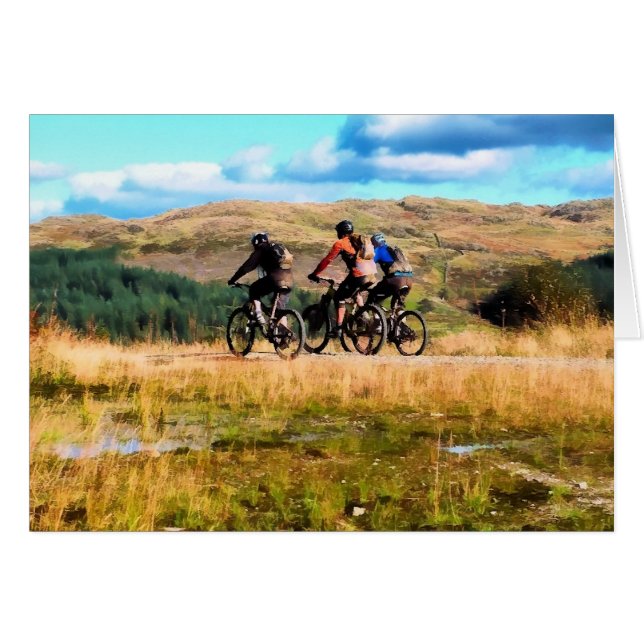 MOUNTAIN BIKING card (Front Horizontal)