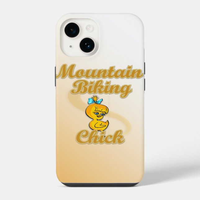 Mountain Biking Chick iPhone Case (Back)