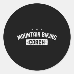Mountain Biking Coach Vintage Mountain Biking Classic Round Sticker