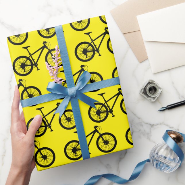 Mountain Biking Cycling Cyclist Birthday Wrapping Paper (Gifting)