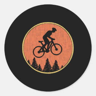 Mountain Biking Cycling, For Fans Classic Round Sticker