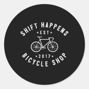 Mountain Biking Cycling Funny Classic Round Sticker