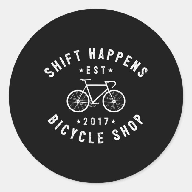 Mountain Biking Cycling Funny  Classic Round Sticker (Front)