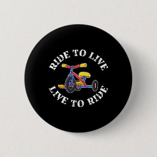Mountain Biking Cycling Funny Tricycle Trike 6 Cm Round Badge