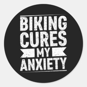 Mountain Biking Cycling Lover Road Bike Cyclist En Classic Round Sticker