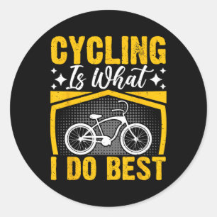 Mountain Biking Cycling Lover Road Bike Cyclist En Classic Round Sticker
