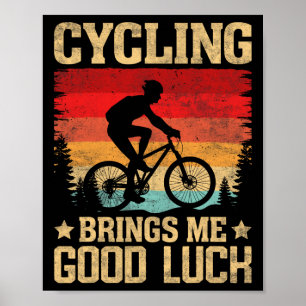 Mountain Biking Cycling Lover Road Bike Cyclist En Poster