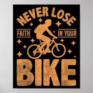 Mountain Biking Cycling Lover Road Bike Cyclist En Poster
