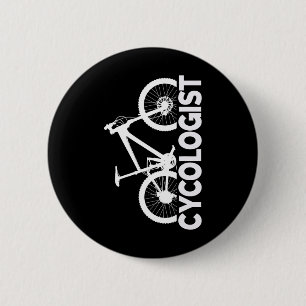 Mountain Biking Cycologist Vertical Graphic Design 6 Cm Round Badge