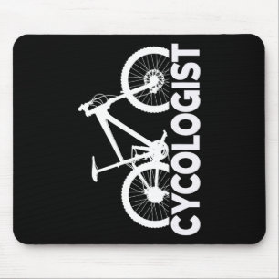 Mountain Biking Cycologist Vertical Graphic Design Mouse Pad